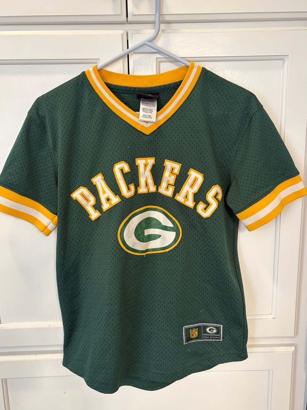 NFL Team Apparel Green Bay Packers Youth Size Medium 10/12 Jersey Shirt